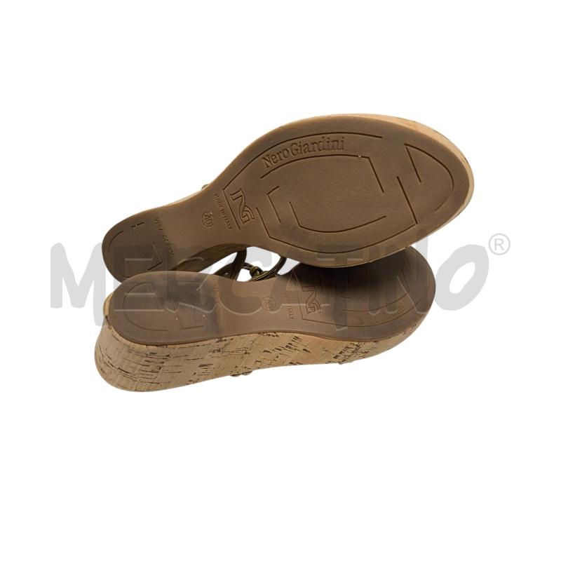 SANDALI DONNA  NERO GIARDINI BEIGE | Mercatino dell'Usato Torino via ceresole 4