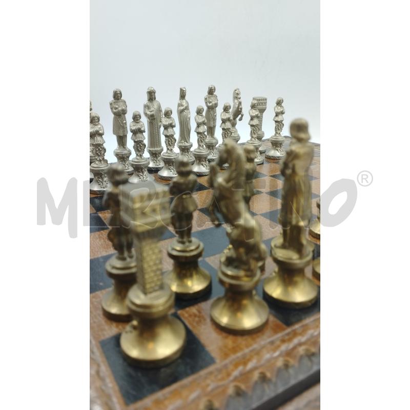 SCACCHIERA LEGNO PELLE FATTA A MANO | Mercatino dell'Usato Torino via ceresole 4