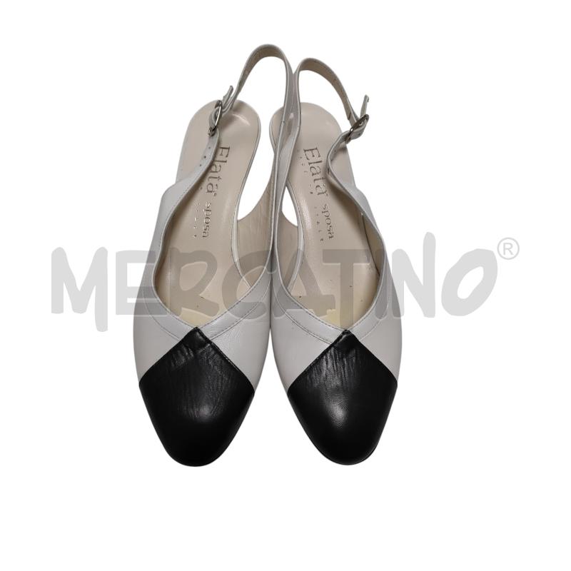SCARPE DONNA ELATA BIANCO NERO CERIMONIA | Mercatino dell'Usato Torino via ceresole 2
