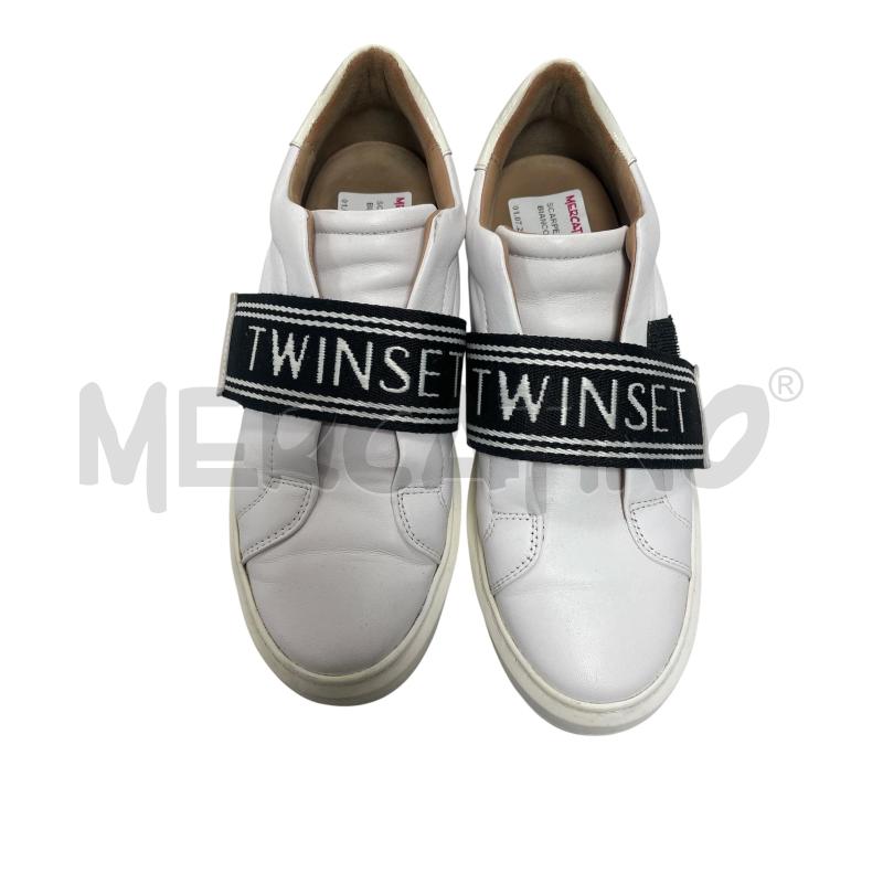 SCARPE DONNA  TWINSET BIANCO PELLE  | Mercatino dell'Usato Torino via ceresole 4