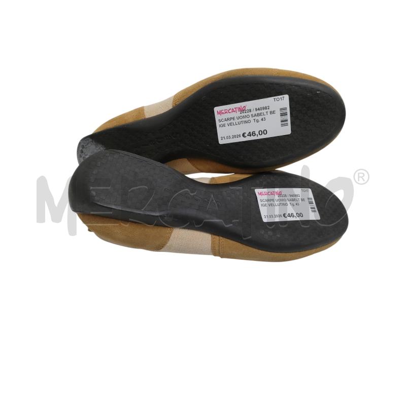 SCARPE UOMO SABELT BEIGE VELLUTINO | Mercatino dell'Usato Torino via ceresole 5