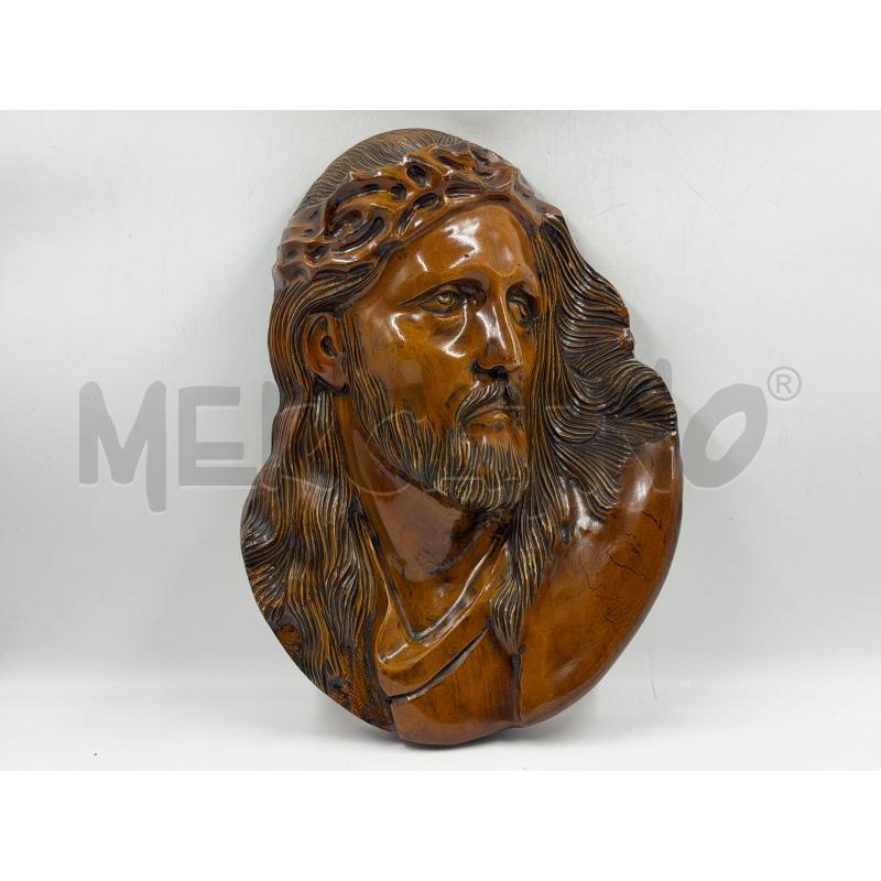 SCULTURA LEGNO VOLTO GESU' | Mercatino dell'Usato Torino via ceresole 1