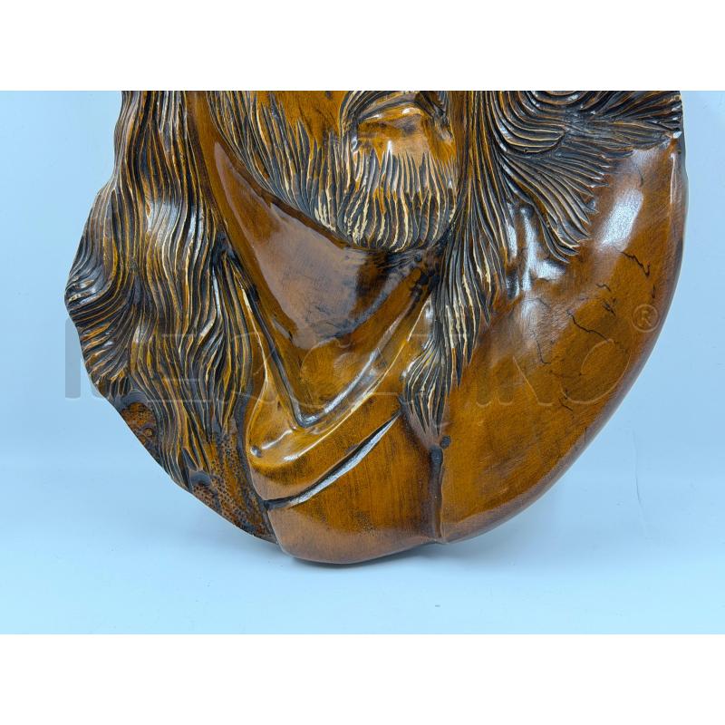 SCULTURA LEGNO VOLTO GESU' | Mercatino dell'Usato Torino via ceresole 3