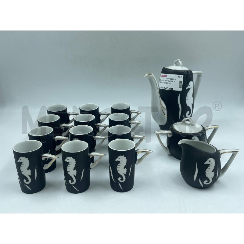 SERVIZIO CAFFÈ ANNI 50 NERO CAVALLUCCI MARINI DA 12 | Mercatino dell'Usato Torino via ceresole 1