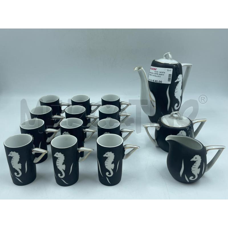 SERVIZIO CAFFÈ ANNI 50 NERO CAVALLUCCI MARINI DA 12 | Mercatino dell'Usato Torino via ceresole 4