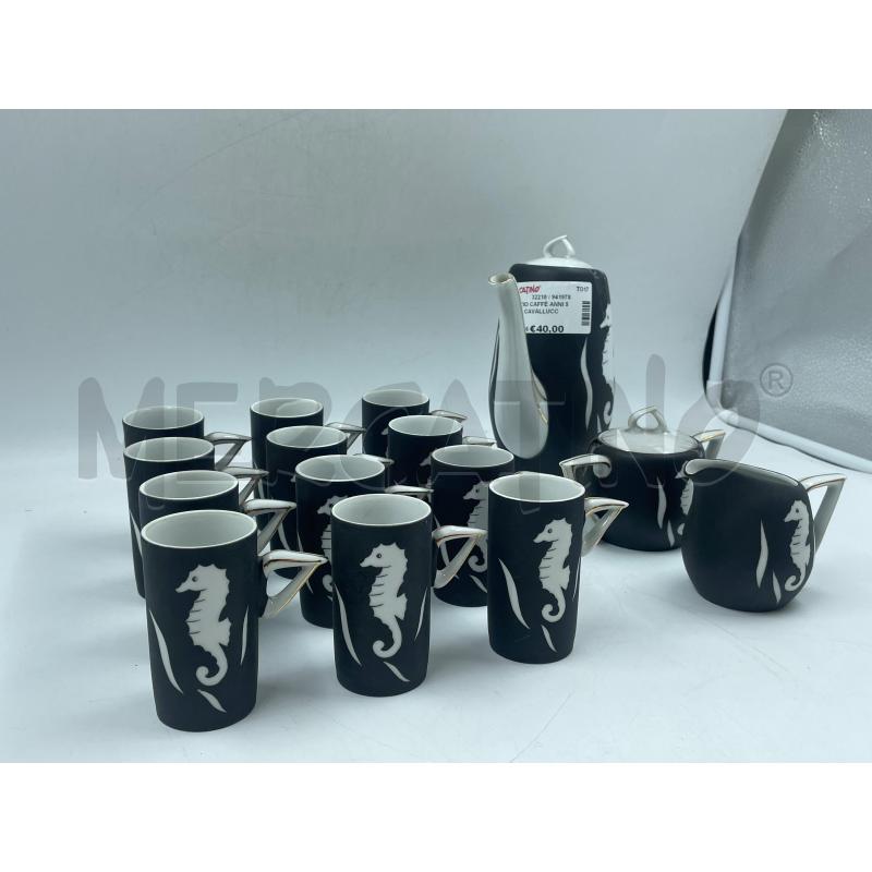 SERVIZIO CAFFÈ ANNI 50 NERO CAVALLUCCI MARINI DA 12 | Mercatino dell'Usato Torino via ceresole 5