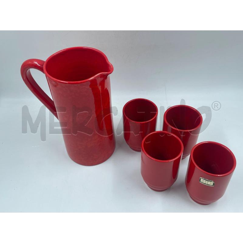 SERVIZIO DA TE IN CERAMICA ROSSA SIC | Mercatino dell'Usato Torino via ceresole 3