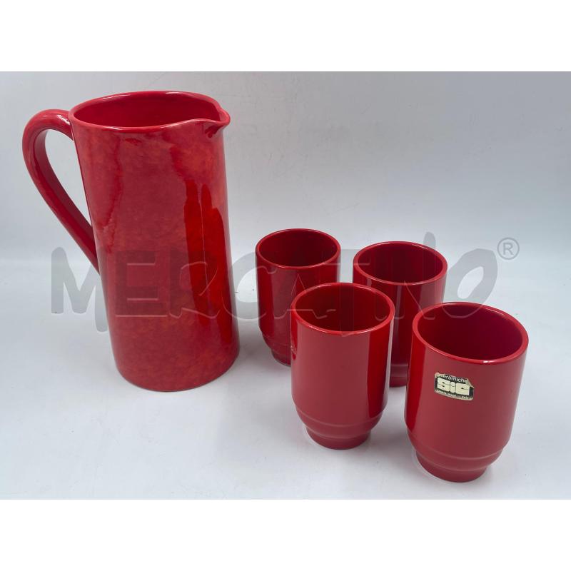 SERVIZIO DA TE IN CERAMICA ROSSA SIC | Mercatino dell'Usato Torino via ceresole 4