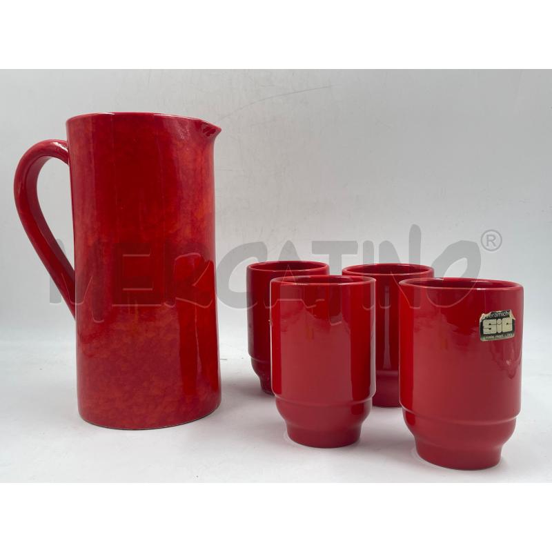 SERVIZIO DA TE IN CERAMICA ROSSA SIC | Mercatino dell'Usato Torino via ceresole 5
