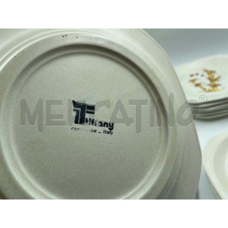 SERVIZIO PIATTI CERAMICHE TIFFANY BAMBOO E FARFALLE | Mercatino dell'Usato Torino via ceresole 5