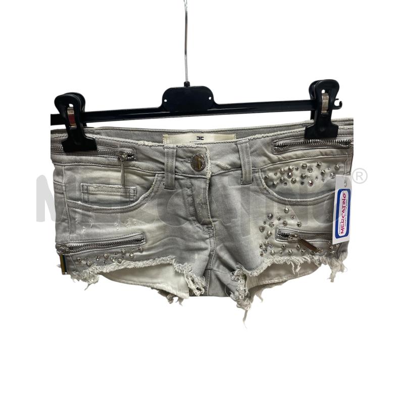 SHORTS DONNA ELISABETTA FRANCHI GRIGIO BORCHIE  | Mercatino dell'Usato Torino via ceresole 1