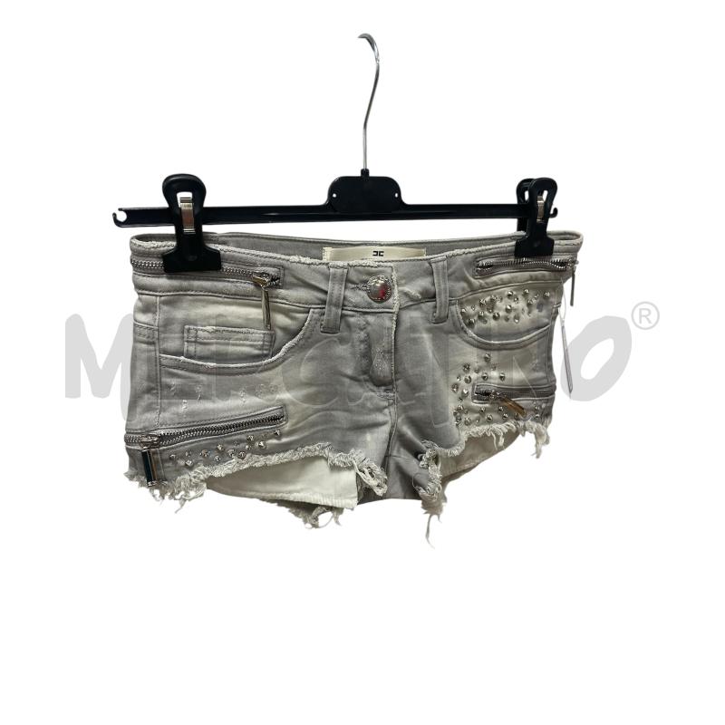 SHORTS DONNA ELISABETTA FRANCHI GRIGIO BORCHIE  | Mercatino dell'Usato Torino via ceresole 3