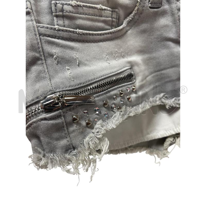 SHORTS DONNA ELISABETTA FRANCHI GRIGIO BORCHIE  | Mercatino dell'Usato Torino via ceresole 4