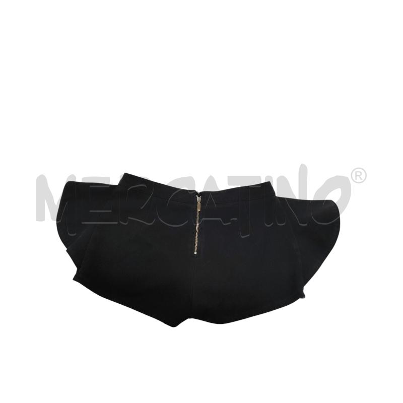 SHORTS DONNA ELISABETTA FRANCHI NERO SBUFFI CATENE DORATE | Mercatino dell'Usato Torino via ceresole 5