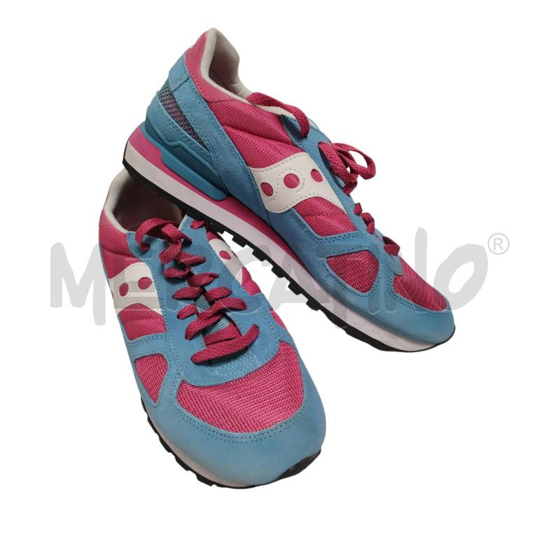 SNEAKERS DONNA SAUCONY FUCSIA AZZURRO  | Mercatino dell'Usato Torino via ceresole 1