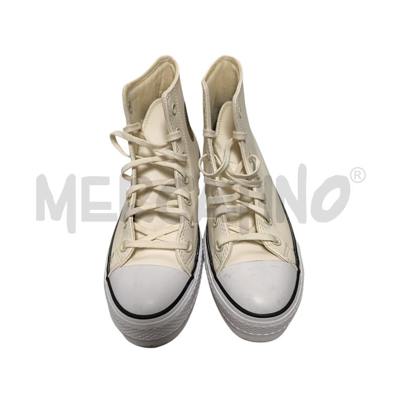 SNEAKERS DONNA  CONVERSE BEIGE PLATFORM  | Mercatino dell'Usato Torino via ceresole 2