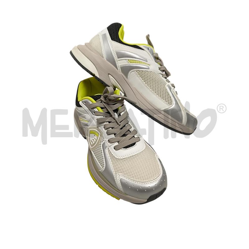 SNEAKERS UOMO BLAUER BIANCO ARGENTO  | Mercatino dell'Usato Torino via ceresole 1