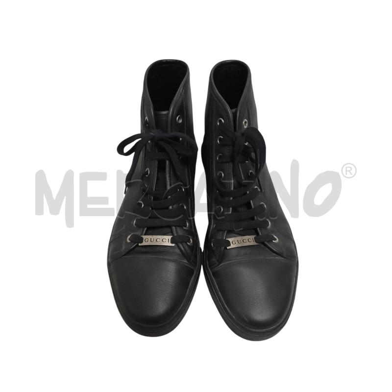 SNEAKERS UOMO GUCCI PELLE NERO  | Mercatino dell'Usato Torino via ceresole 2