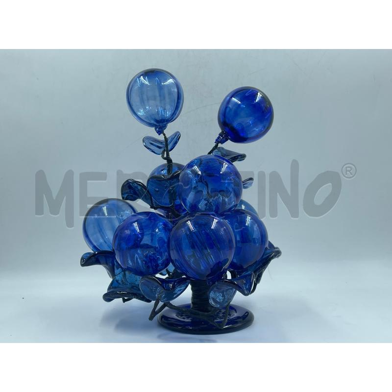 SOPRAMMOBILE PALLE VETRO BLU MURANO | Mercatino dell'Usato Torino via ceresole 1