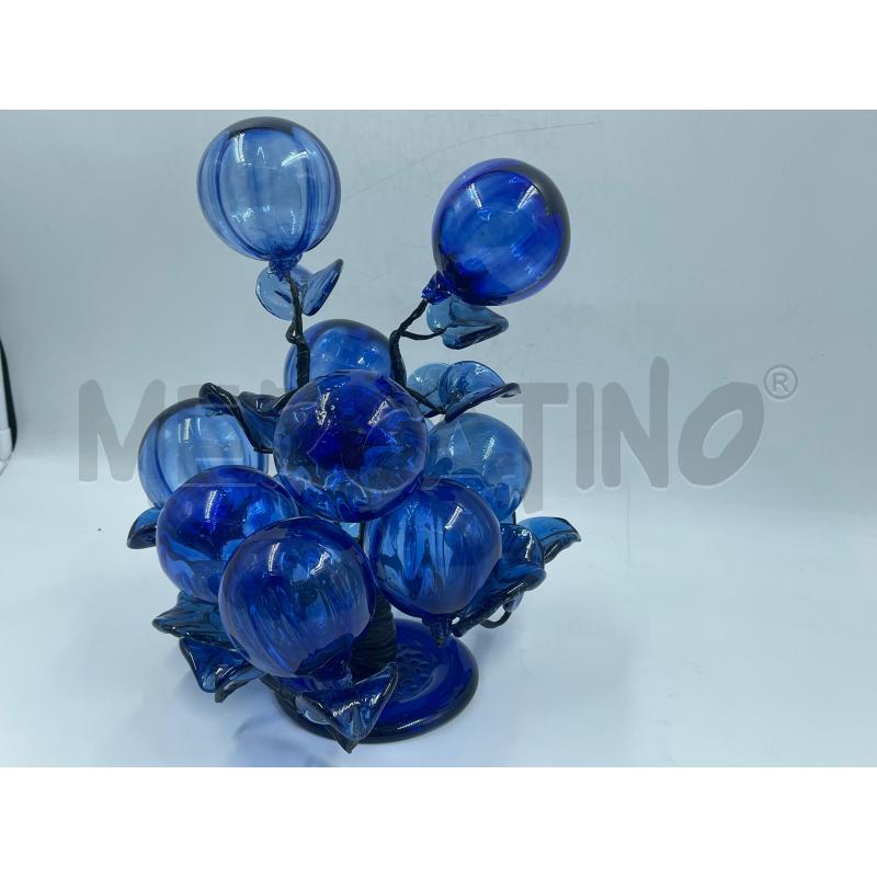 SOPRAMMOBILE PALLE VETRO BLU MURANO | Mercatino dell'Usato Torino via ceresole 3