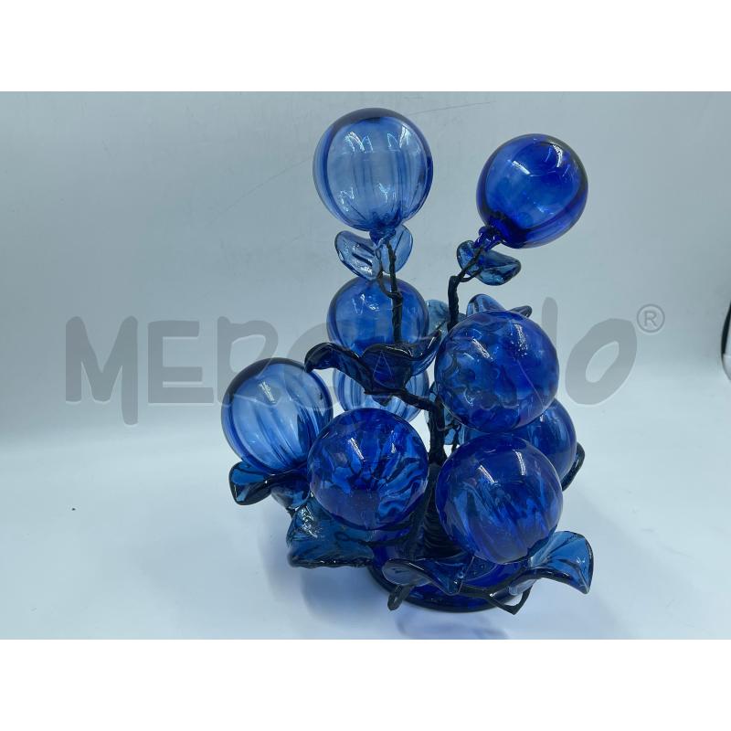 SOPRAMMOBILE PALLE VETRO BLU MURANO | Mercatino dell'Usato Torino via ceresole 4