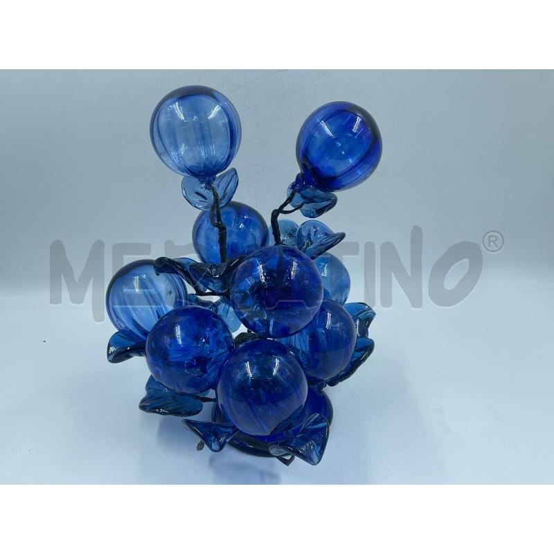SOPRAMMOBILE PALLE VETRO BLU MURANO | Mercatino dell'Usato Torino via ceresole 5