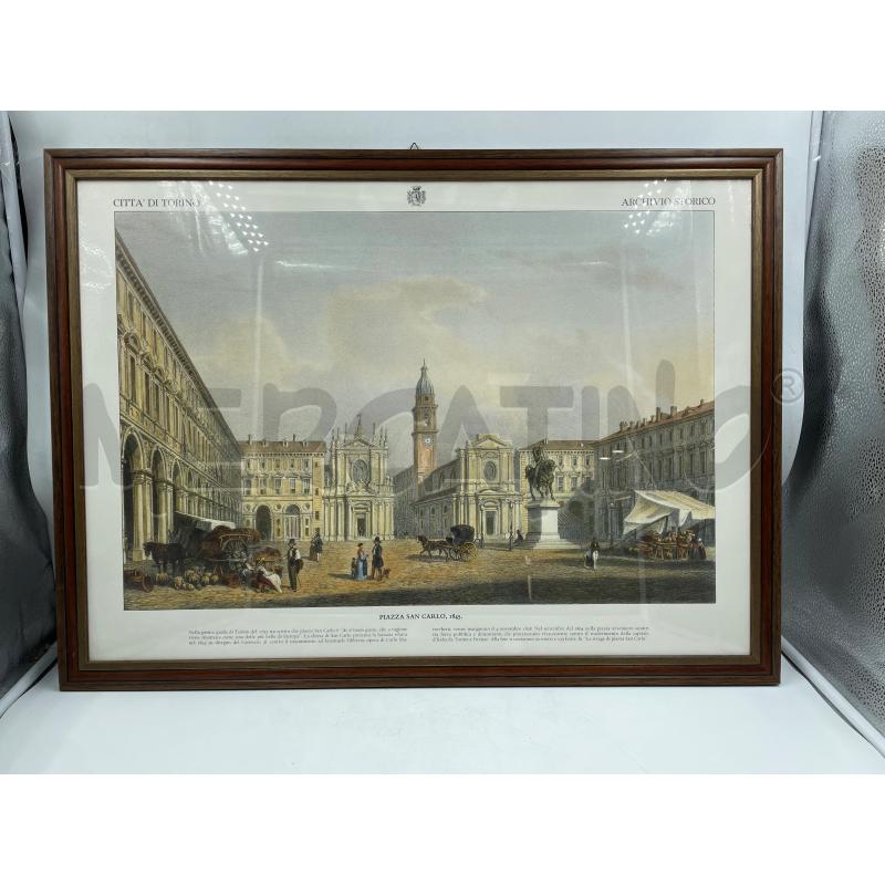 STAMPA PIAZZA SAN CARLO 1845 | Mercatino dell'Usato Torino via ceresole 1