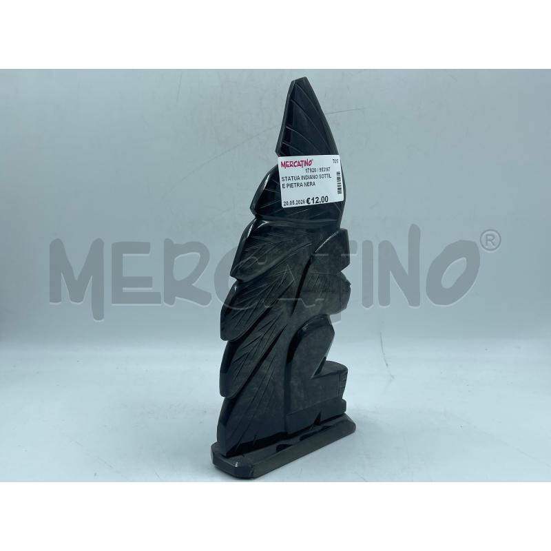 STATUA INDIANO SOTTILE PIETRA NERA | Mercatino dell'Usato Torino via ceresole 1