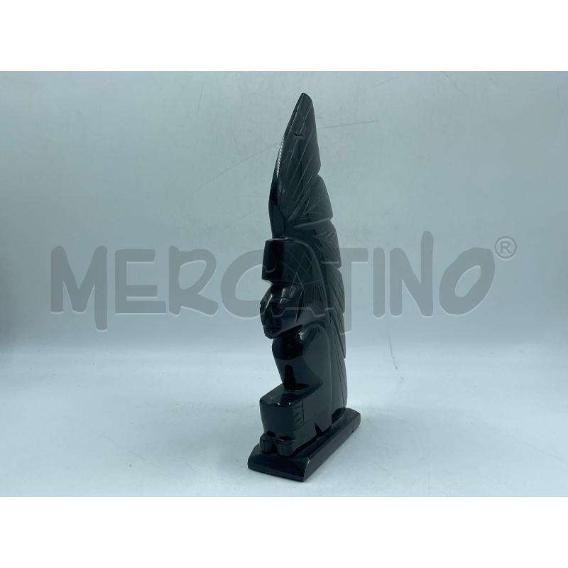 STATUA INDIANO SOTTILE PIETRA NERA | Mercatino dell'Usato Torino via ceresole 3