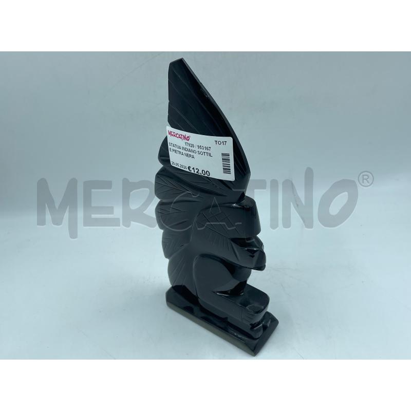 STATUA INDIANO SOTTILE PIETRA NERA | Mercatino dell'Usato Torino via ceresole 4