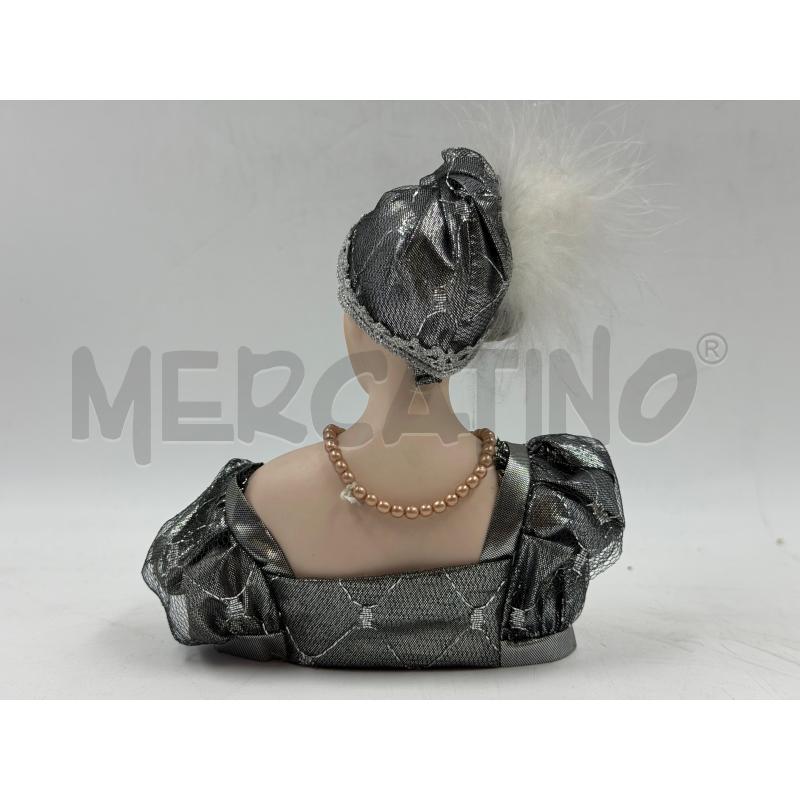STATUINA BUSTO DONNA VESTITO GRIGIO BRILL | Mercatino dell'Usato Torino via ceresole 2