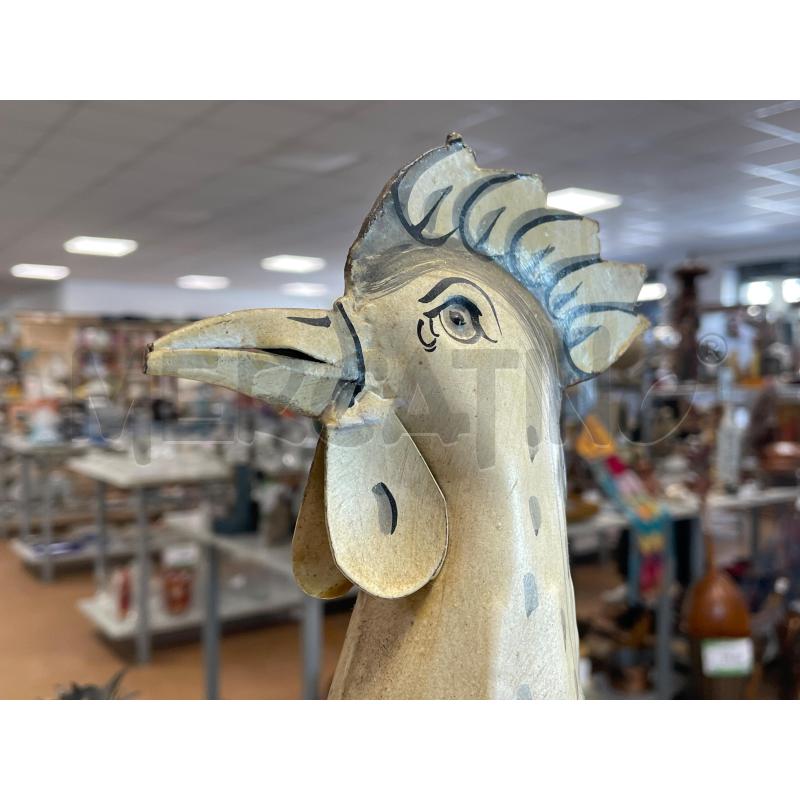 STATUINA GALLETTO FRANCESE IN LAMIERA DIP. A MANO | Mercatino dell'Usato Torino via ceresole 2