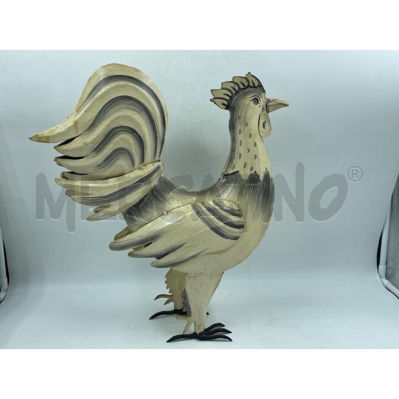 STATUINA GALLETTO FRANCESE IN LAMIERA DIP. A MANO | Mercatino dell'Usato Torino via ceresole 3