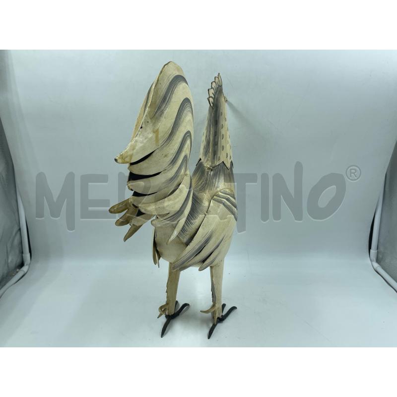 STATUINA GALLETTO FRANCESE IN LAMIERA DIP. A MANO | Mercatino dell'Usato Torino via ceresole 5