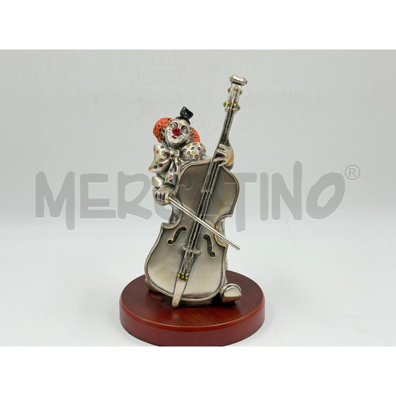 STATUINA PAGLIACCIO CON VIOLONCELLO | Mercatino dell'Usato Torino via ceresole 1