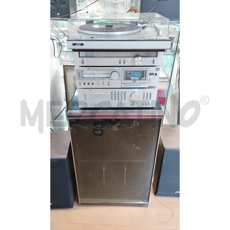 STEREO JVC CON MOBILETTO PIASTRA AMPLIFICATORE RADIO PIATTO | Mercatino dell'Usato Torino via ceresole 1
