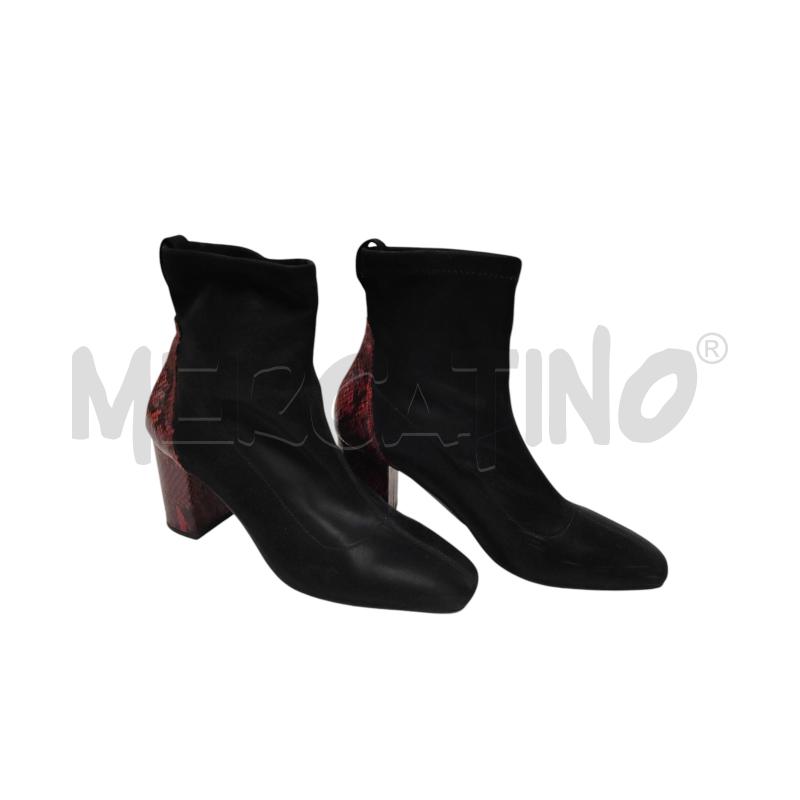 STIVALETTI DONNA GIOSEPPO NERO PELLE ROSSO  | Mercatino dell'Usato Torino via ceresole 1