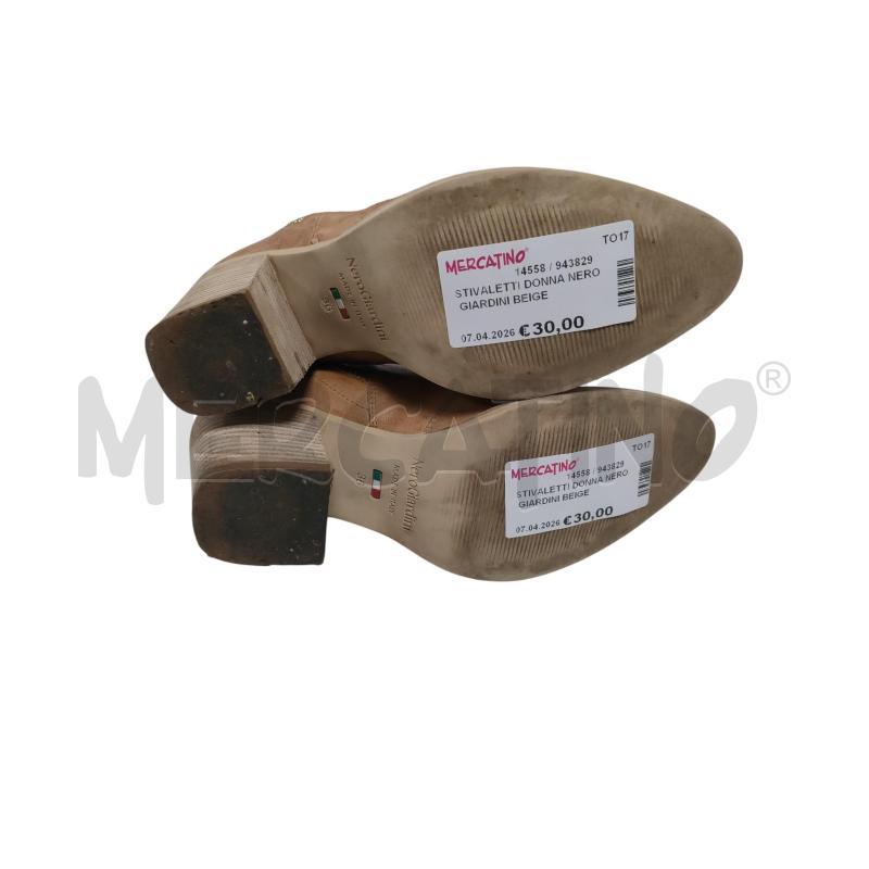 STIVALETTI DONNA NERO GIARDINI BEIGE  | Mercatino dell'Usato Torino via ceresole 4