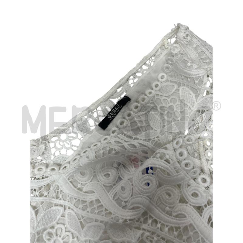 TOP GUESS PIZZO BIANCO CROP | Mercatino dell'Usato Torino via ceresole 5