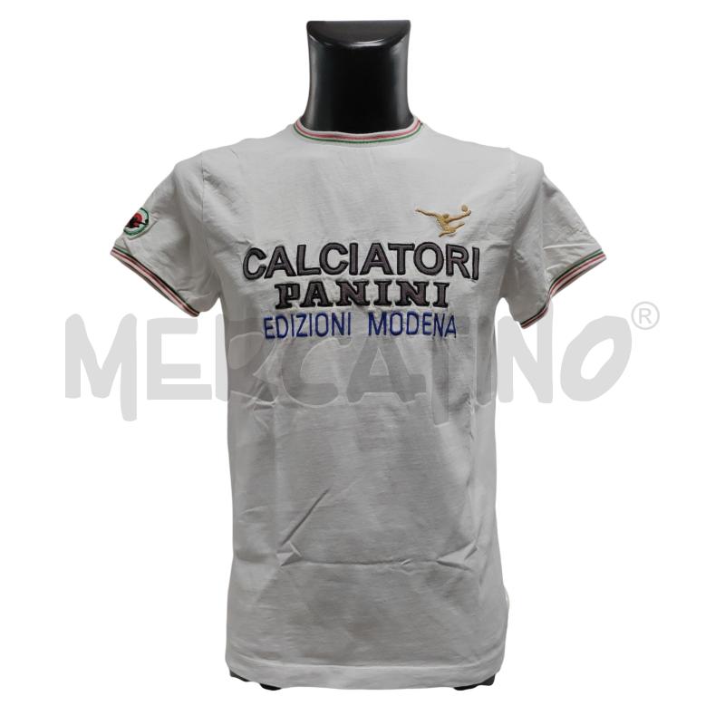 T SHIRT UOMO CALCIATORI PANINI MODENA BIANCO | Mercatino dell'Usato Torino via ceresole 1