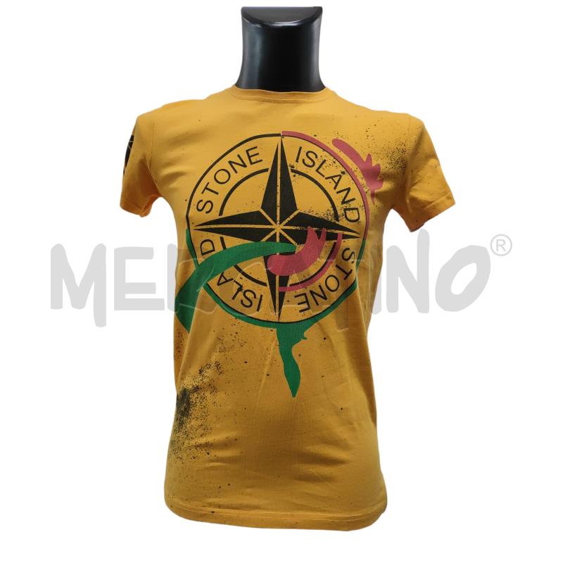 T SHIRT UOMO GIALLA STON ISLAND | Mercatino dell'Usato Torino via ceresole 1
