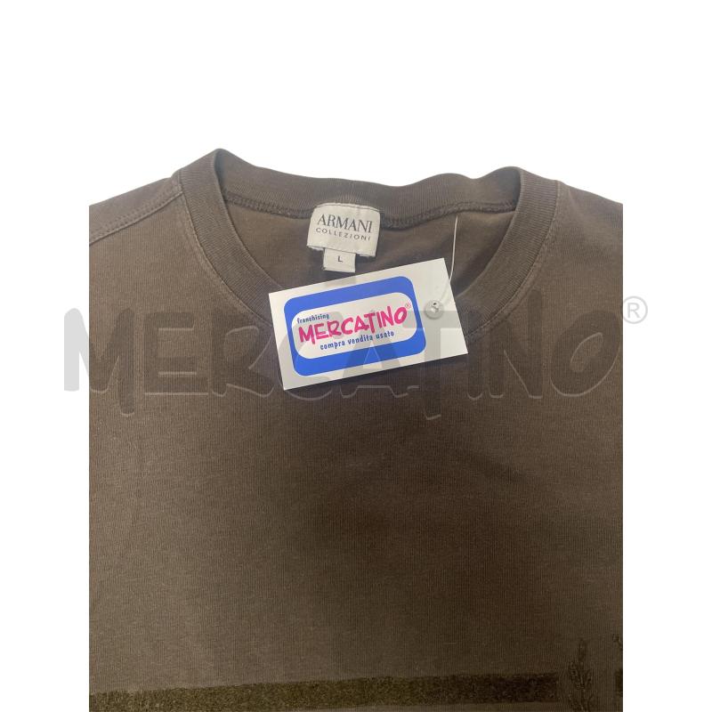 T SHIRT UOMO MARRONE ARMANI COLLEZIONI | Mercatino dell'Usato Torino via ceresole 5