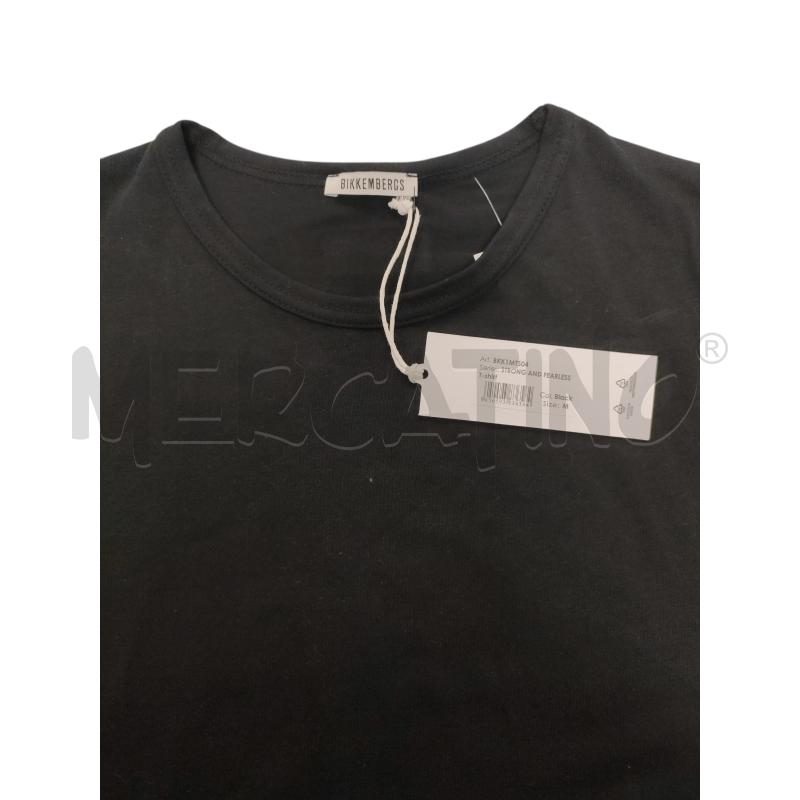 T SHIRT UOMO NERA BIKKEMBERGS | Mercatino dell'Usato Torino via ceresole 4