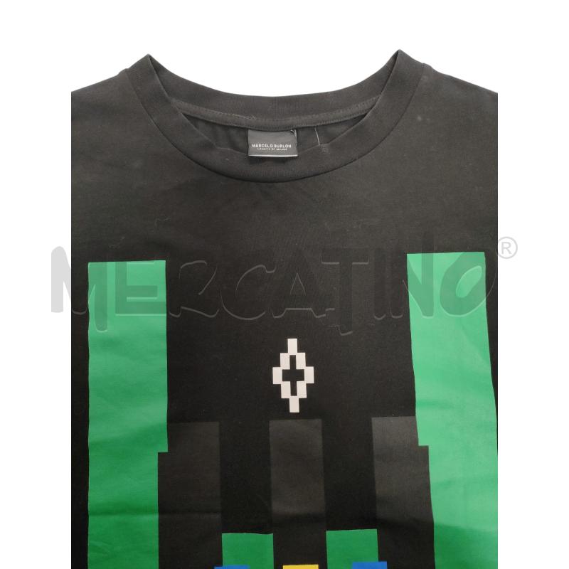 T SHIRT UOMO NERA MARCELO BURLON | Mercatino dell'Usato Torino via ceresole 4