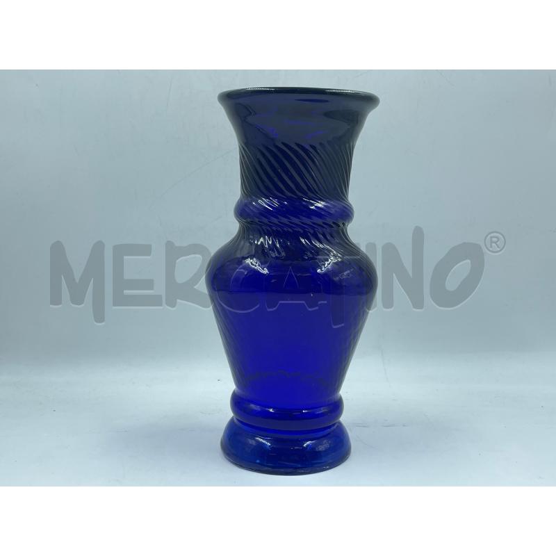 VASETTO BLU IN VETRO 30CM | Mercatino dell'Usato Torino via ceresole 1