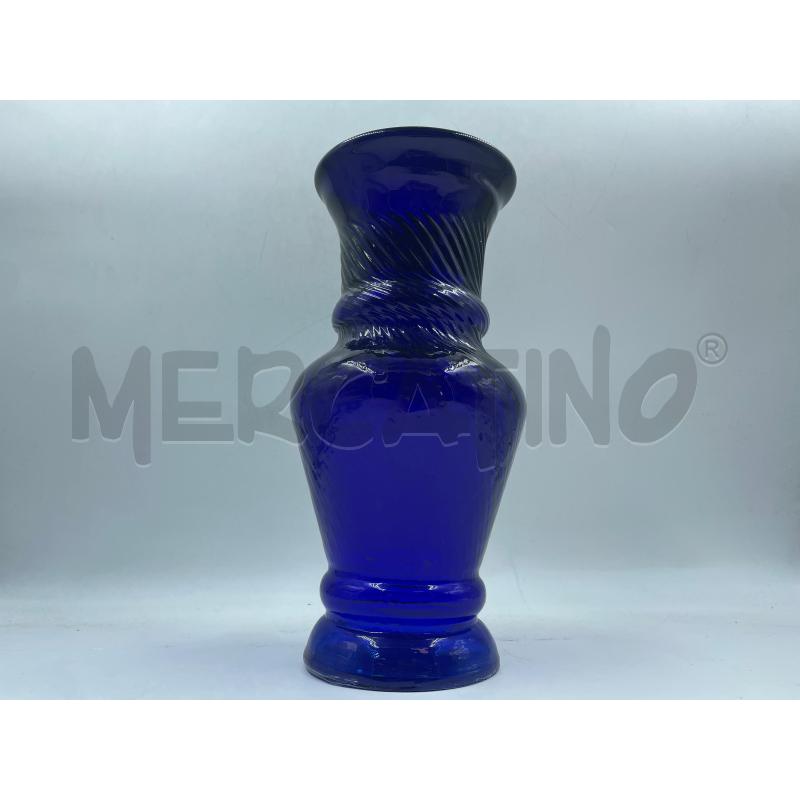 VASETTO BLU IN VETRO 30CM | Mercatino dell'Usato Torino via ceresole 3