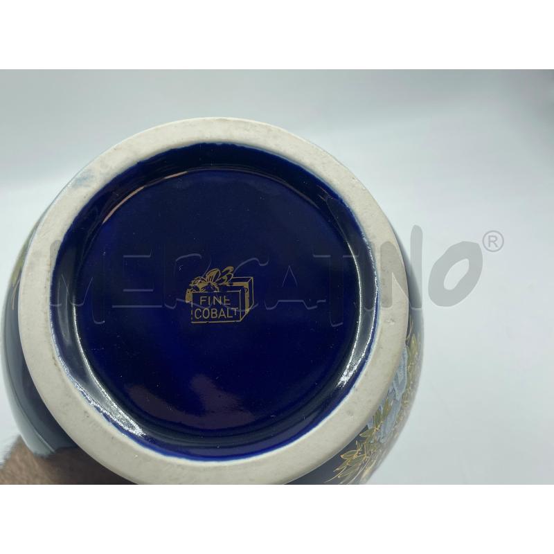 VASO CERAMICA BLU DISEGNI ORIENTALI | Mercatino dell'Usato Torino via ceresole 4