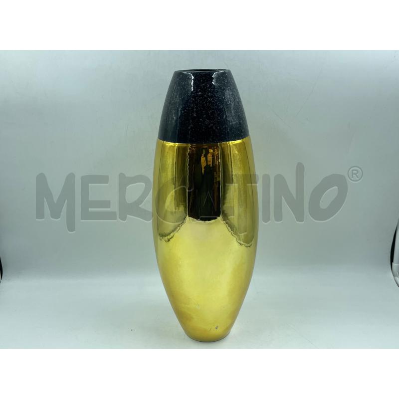VASO DORATO E NERO ALTO 40CM | Mercatino dell'Usato Torino via ceresole 1