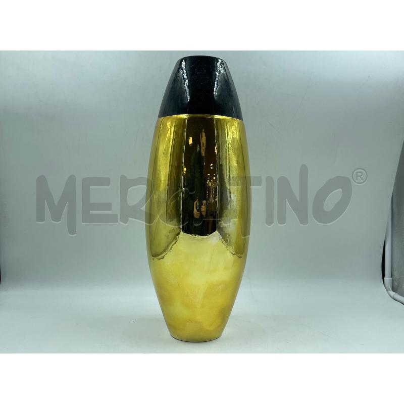 VASO DORATO E NERO ALTO 40CM | Mercatino dell'Usato Torino via ceresole 2
