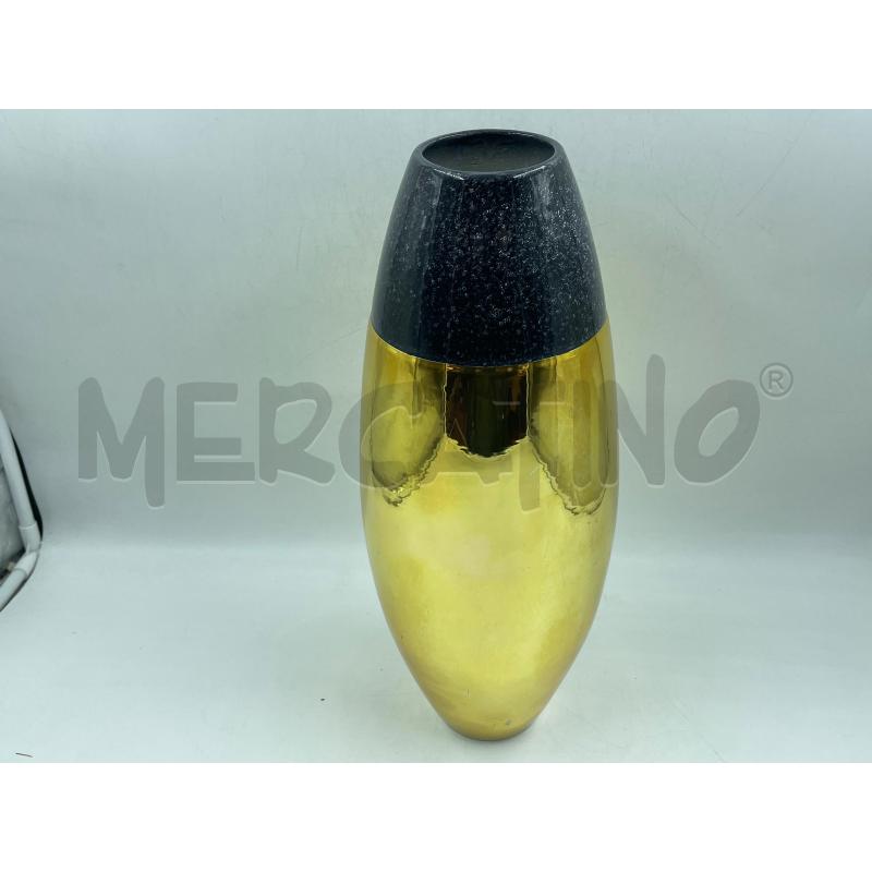 VASO DORATO E NERO ALTO 40CM | Mercatino dell'Usato Torino via ceresole 3